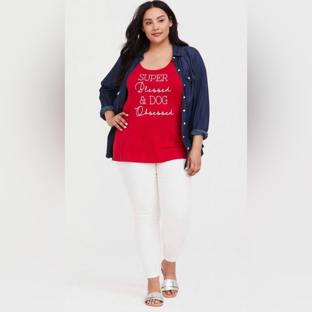 Torrid Size 3 Super Soft Red Dog Obsessed Tank